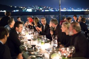 IST. FESTIVAL GALA DINNER: Hosted By Demet Muftuoglu Eseli and Alphan Eseli at Ciragan Palace Bosphorus Pier Lounge with Chopard