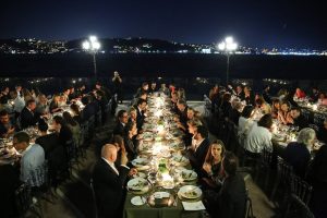 IST. FESTIVAL GALA DINNER: Hosted By Demet Muftuoglu Eseli and Alphan Eseli at Ciragan Palace Bosphorus Pier Lounge with Chopard